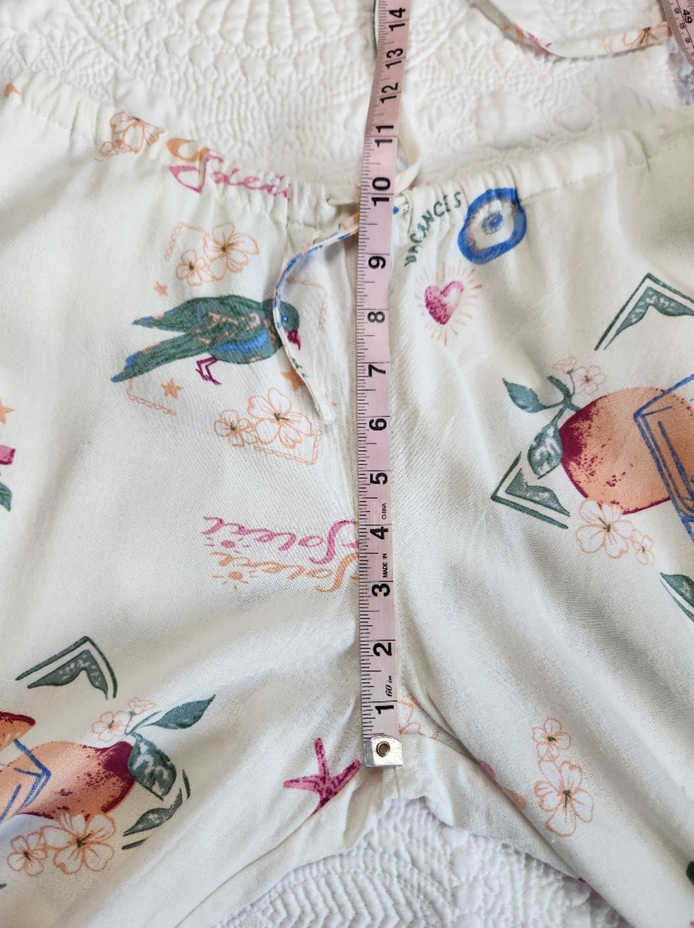 Women's Cream Printed Wide-Leg Lounge Pants - Picture 9 of 14